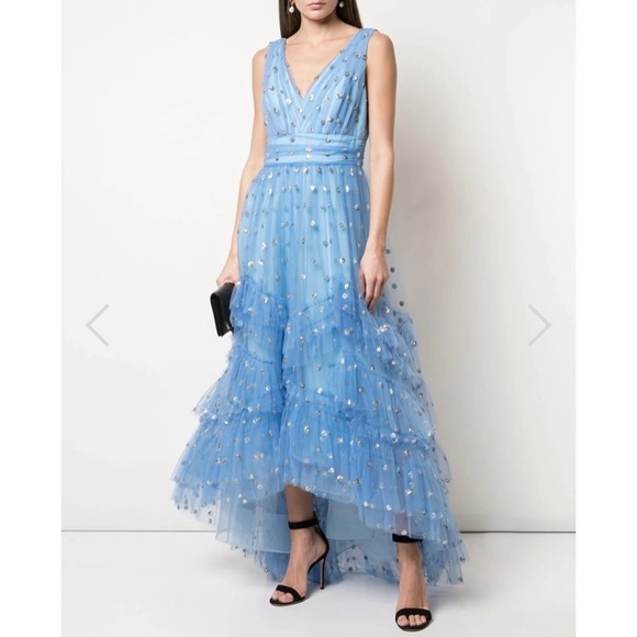 Marchesa Dresses & Skirts - Marchesa Notte Sleeveless Sequin Dot Texture 6 Small